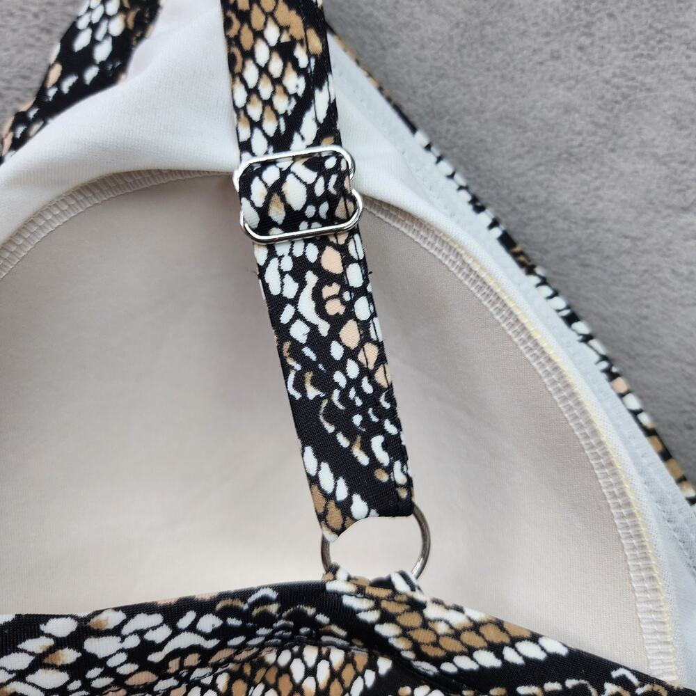 Catalina Suddenly Slim Swimsuit 3X 22W-24W Leopard Wrap One Piece Tummy - Picture 7 of 11